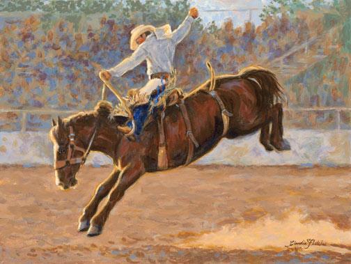Bull Rider Painting Image